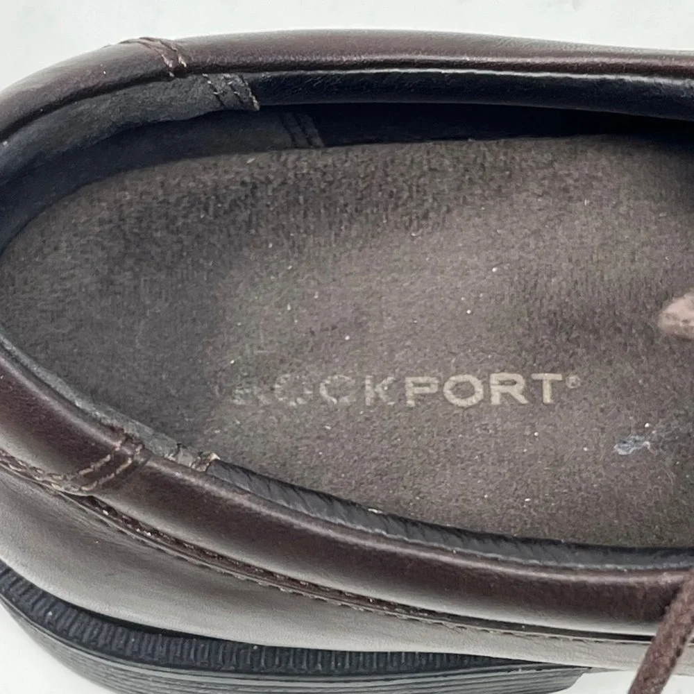 Rockport Mens Margin Brown‎ Lace Up Leather Oxford  Sz 11 Academia Preppy Career